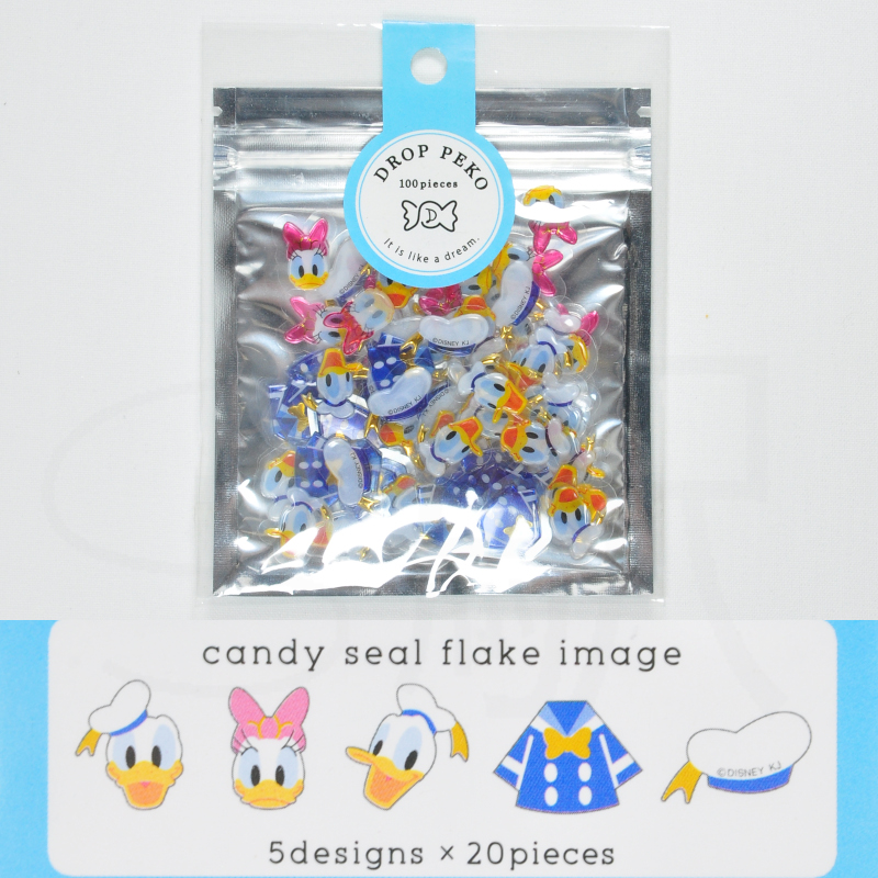 Drop Peko Candy Flake Seal - Donald Duck and Daisy Duck 4935124485470